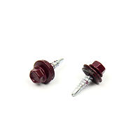 Roofing screw colour+EPDM 4,8x20 RAL3005WT;CR3+ min 15u; powder p. head & washer