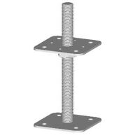 Bolt down post fitting, threaded 200x110x110200x110x110