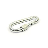 Snap hook with screw DIN 5299D, 5x50mm, A45x50mm, stainless steel, 5x50mm, A4