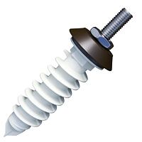 dowel for insulation with cap RAL 8017 brown