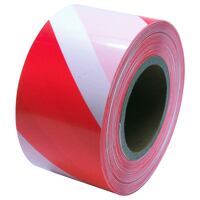 Warning tape red/white - 250m
