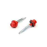 Roofing screw colour+EPDM 4,8x35 RAL3000WT;CR3+ min 15u; powder p. head & washer