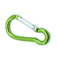 Snap hook aluminium  6 x 60mmgreen
