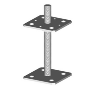 Connecting element for wood, 165/80x80 M16, Zinc p
