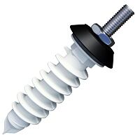dowel for insulation with cap RAL 9005 black