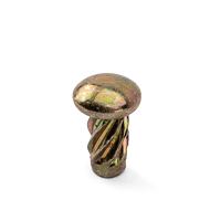 ROUND HEAD TYPE U HAMMER SCREW 2x4mm yzpNo.2x3/16" , Yellow Zinc