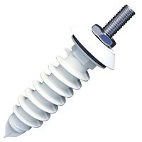 dowel for insulation with cap RAL 9010 white