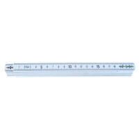 Plastic folding rule 1m white