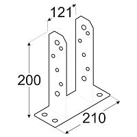 TT-type postfoot PST 120, 121x200x5