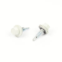 Roofing screw colour+EPDM 4,8x20 RAL9002WT;CR3+ min 15u; powder p. head & washer