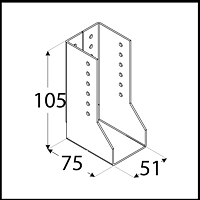 SDSWBZ-Folded joist hanger51x105x75x2,0