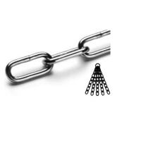 Long link welded chain DIN 763, 4mmstainless steel A4
