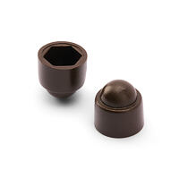 Bolt and nut caps M6/10, Brown