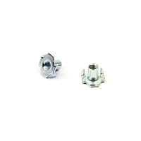 Hopper feed T-nut M6 x9x17.5 x 16 1.2mm,w teeth zpteeth, zp
