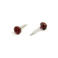 Roofing scr with ball head+EPDM 4,8x35 ZP RAL3009CR3+  min 15 micro