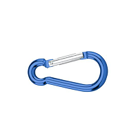 Snap hook aluminium  6 x 60mmblue