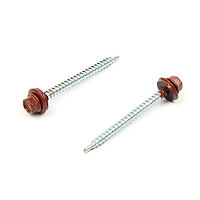 Roofing screw colour+EPDM 4,8x60 RAL3009WT;CR3+ min 15u; powder p. head & washer