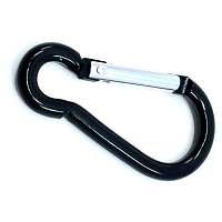 Snap hook aluminium  5 x 50mmblack