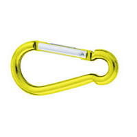 Snap hook aluminium  5 x 50mmyellow