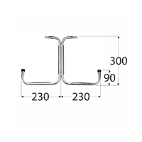 Ceiling hook type T