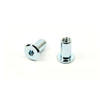 Joint con. nuts, 15 mm, hex4  M6 x 12 zphead size 15 mm