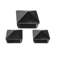 Pyramid plugs for square profiles,15x15mm, black