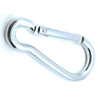 Snap hook aluminium  6 x 60mmsilver