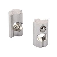 Profile aluminium nut M8 with SS ball
