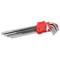Hex key set 1,5-10mm 9 pcs long
