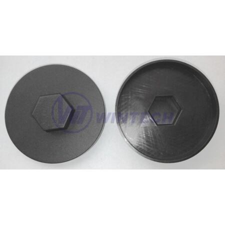 Cap for 6-point screw with rubber wahser OK 13/40,black