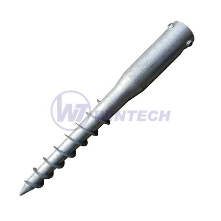 Ground screw VZM, rounded 68x650 mm 3xM8