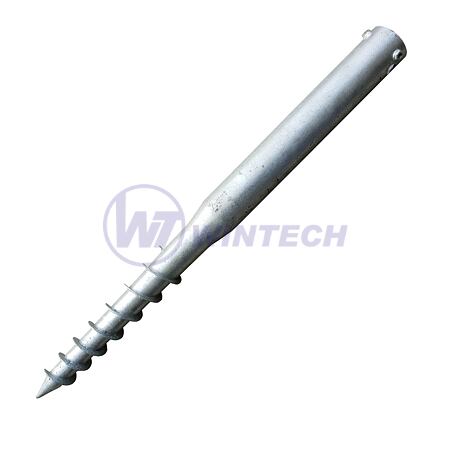 Ground screw VZM, rounded 68x800 mm 3xM8