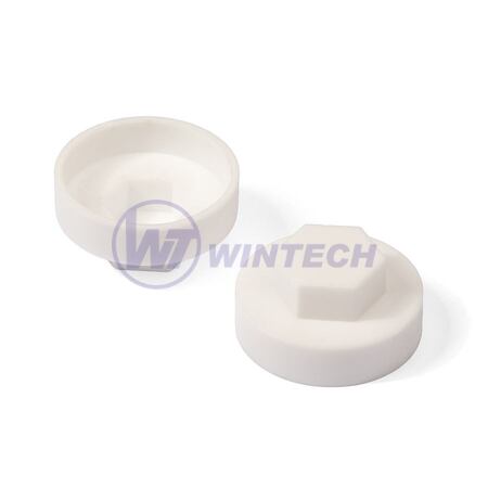 Plastic cap TEX 6.4/OK 10 with washer 19mm, white