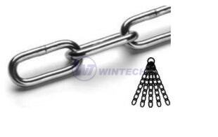 Long link welded chain DIN 763, 5mmstainless steel A4