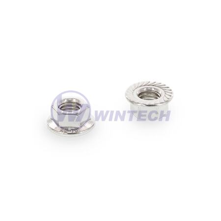 Hex nut with flange M6 DIN 6923 SS A2
