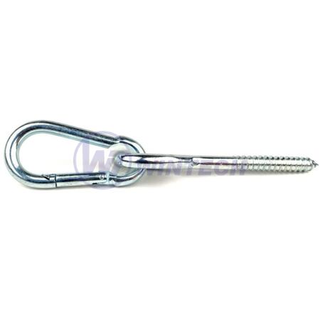 Swing hook with snap hook 10,6x230mm