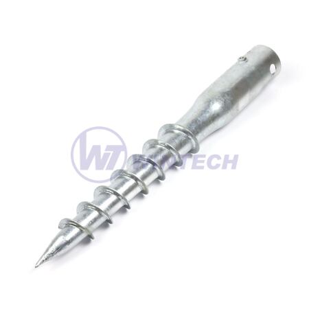 Ground screw VZM, rounded 68x580 mm 3xM8