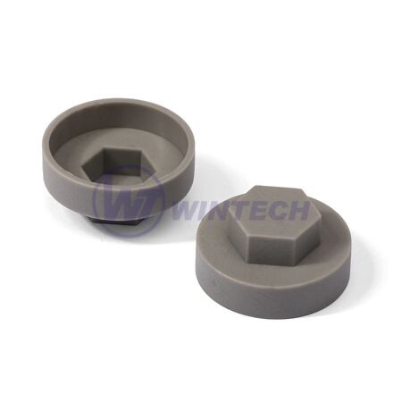 Plastic cap TEX with washer 6.3/OK 10grey