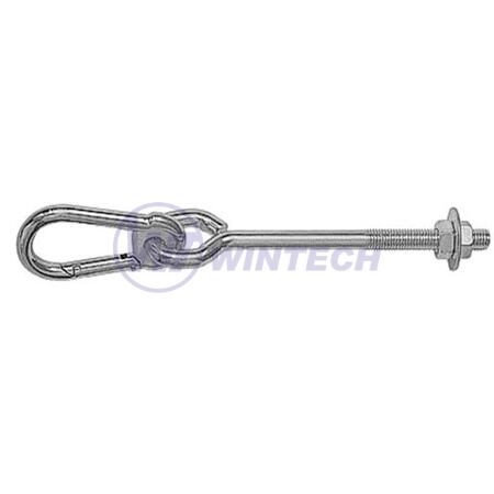 Swing hook with snap hook 12x230mm