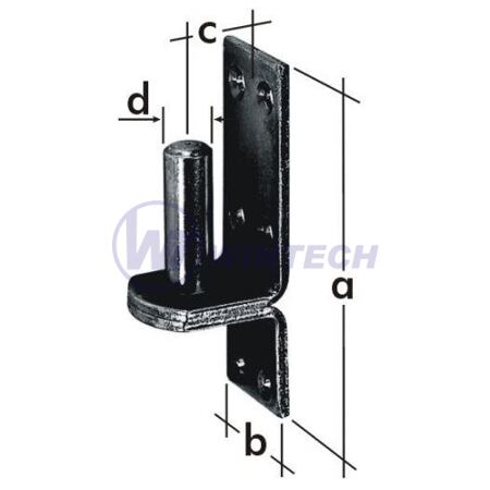 Hinge handle C 13/25mm black