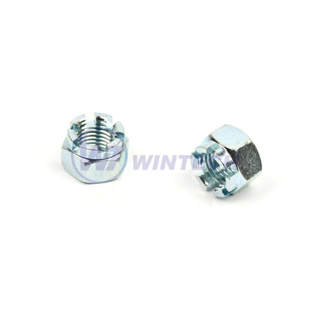 Hexagon castle nuts M42x3,00  DIN 935 zpsteel class 8, zinc plated
