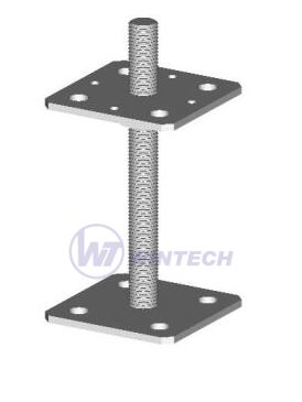 Connecting element for wood, 165/80x80 M16, Zinc p