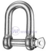 Commercial dee shackle type D 19mm zp