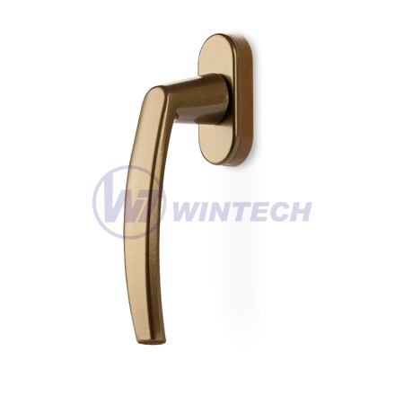 Aluminum window handle bronze 45° 40mm