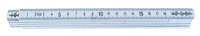 Plastic folding rule 1m white