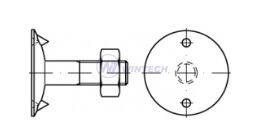 Seating screw with washer M8x30 ZPDIN 15237