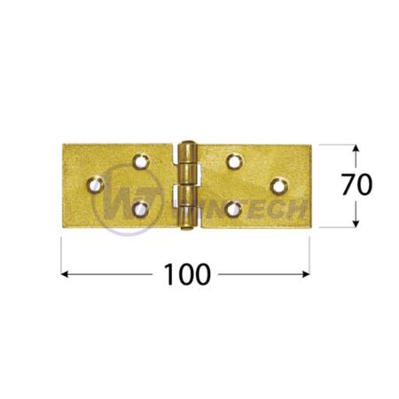 Butt hinge Z 100d, 100x70x1,5mm