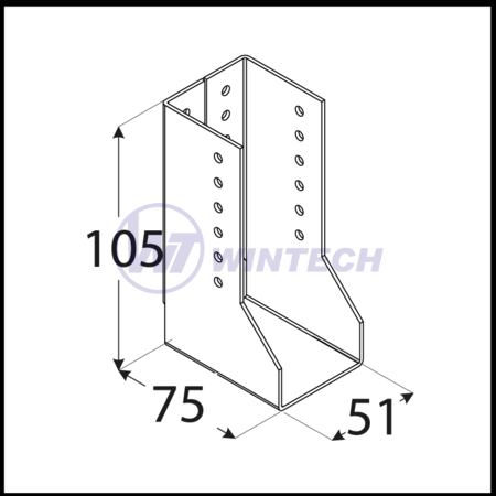 SDSWBZ-Folded joist hanger51x105x75x2,0