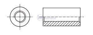 Extension nuts M10 x 30 zp