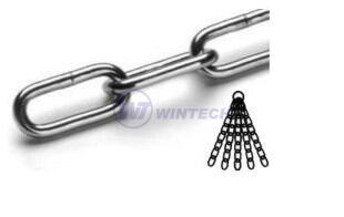 Long link welded chain DIN 763, 10mmstainless steel A4